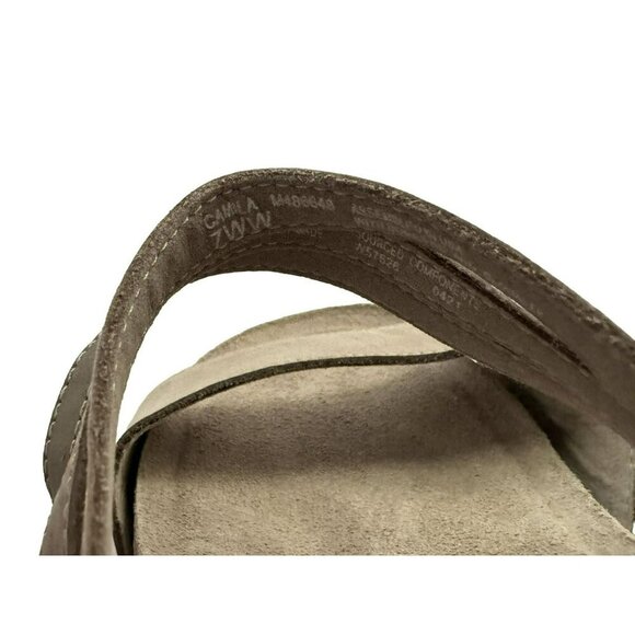 Munro CAMILA Sz 7WW Nubuck Slip-On Sandals Slides Taupe Combo NEW - Picture 8 of 9